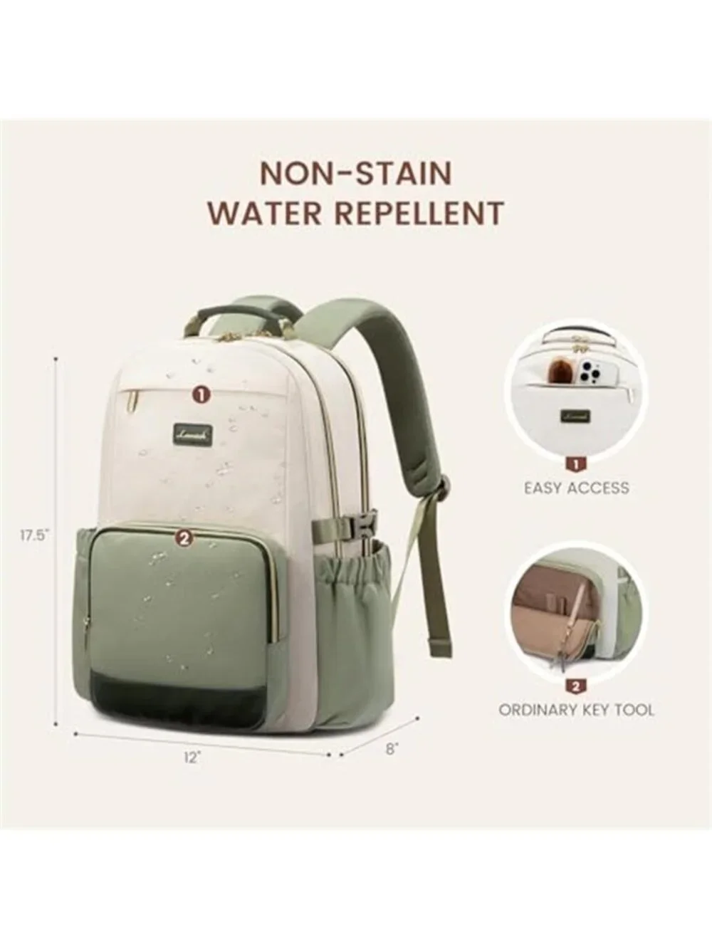 Womens Laptop Backpack Travel Work School Computer Bag Large Carry On Backpack